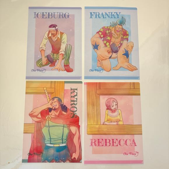 4 One Piece Emotional Stories Ichiban Kuji Visual Art Sheet Clear File Poster - Picture 1 of 10